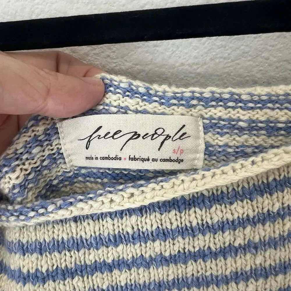Free People Women's Claire Tank Granada Sky Combo Size S Preppy Summer Boho